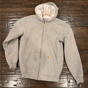 Grey carhartt zip up jacket
